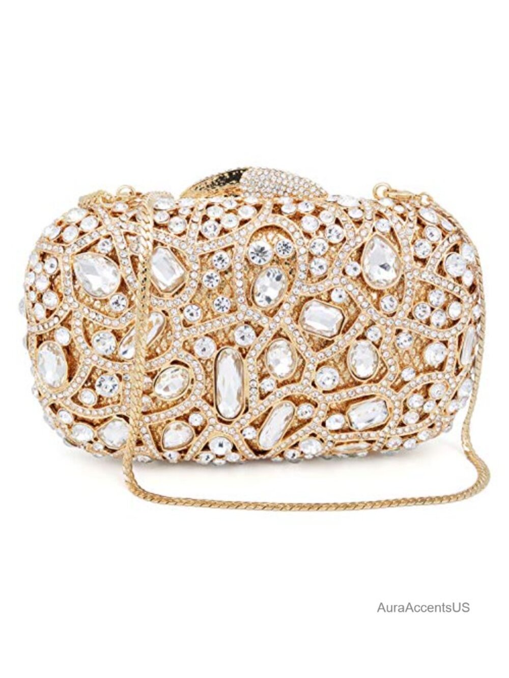 Crystal Rhinestone Clutch Evening Bag Wristlet